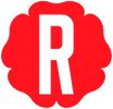 Reformation Brewery logo, a white R on a red flower